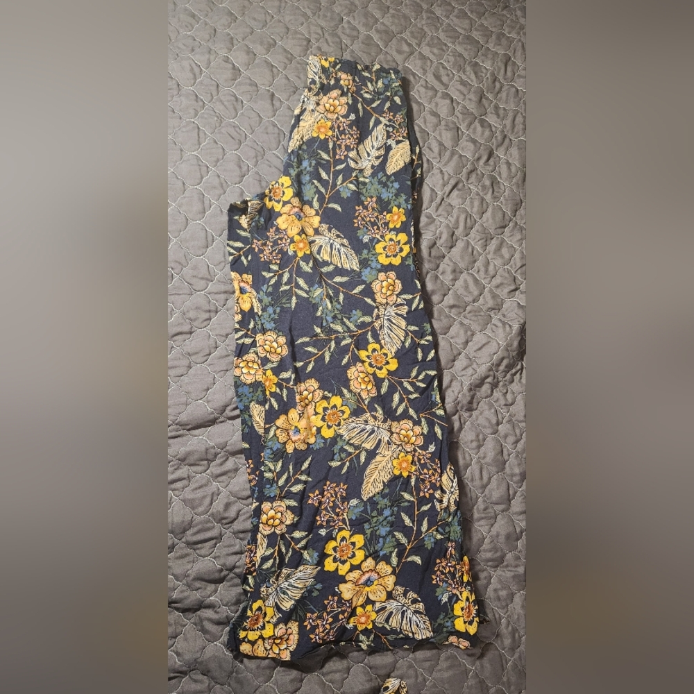 Floral Print Flare Pants